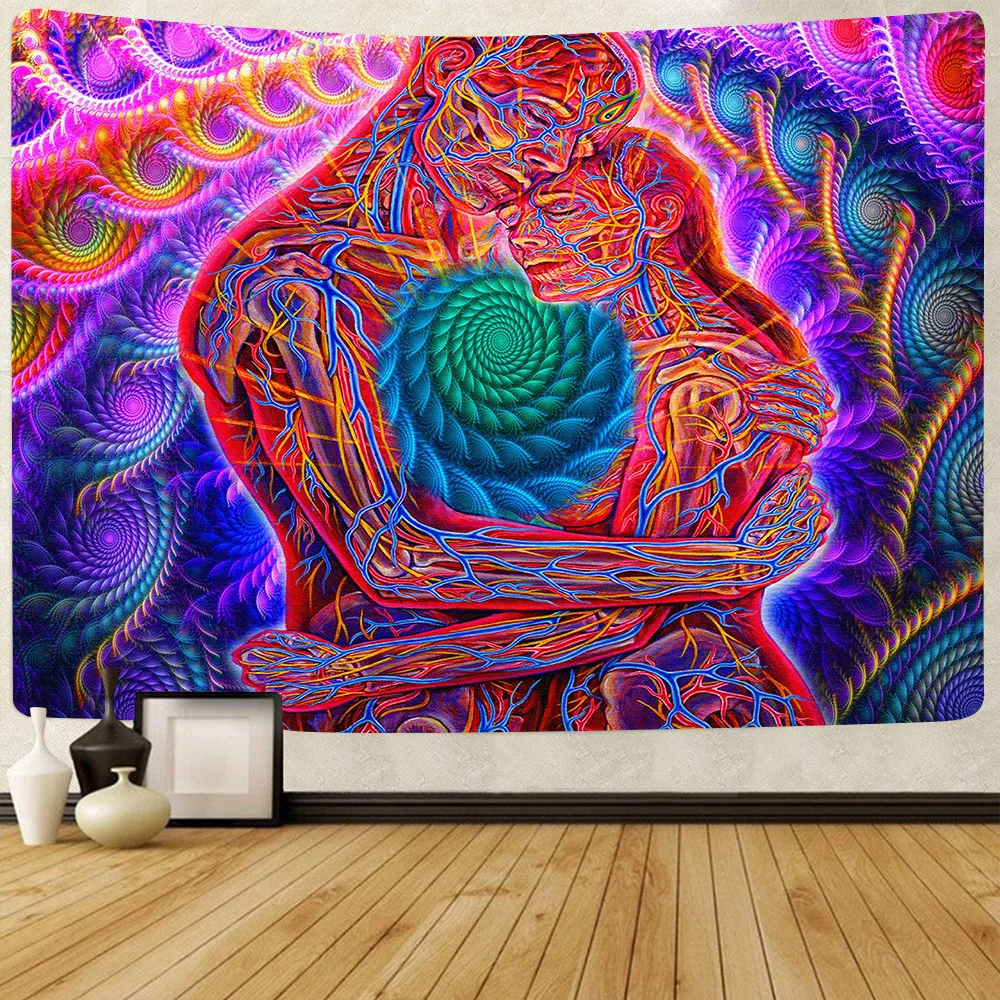 Simsant Trippy Psychedelic Tapestry Kissing Lovers Art Wall Hanging Tapestries for Living Room Home Dorm Decor
Simsant Trippy Psychedelic Tapestry Kissing Lovers Art Wall Hanging Tapestries for Living Room Home Dorm Decor