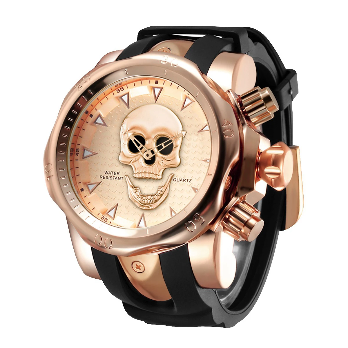 Birthday Gift Skull Men's Quartz Watch Mountaineering Sports Fashion Clock Silicone Strap Bracelet
Birthday Gift Skull Men's Quartz Watch Mountaineering Sports Fashion Clock Silicone Strap Bracelet