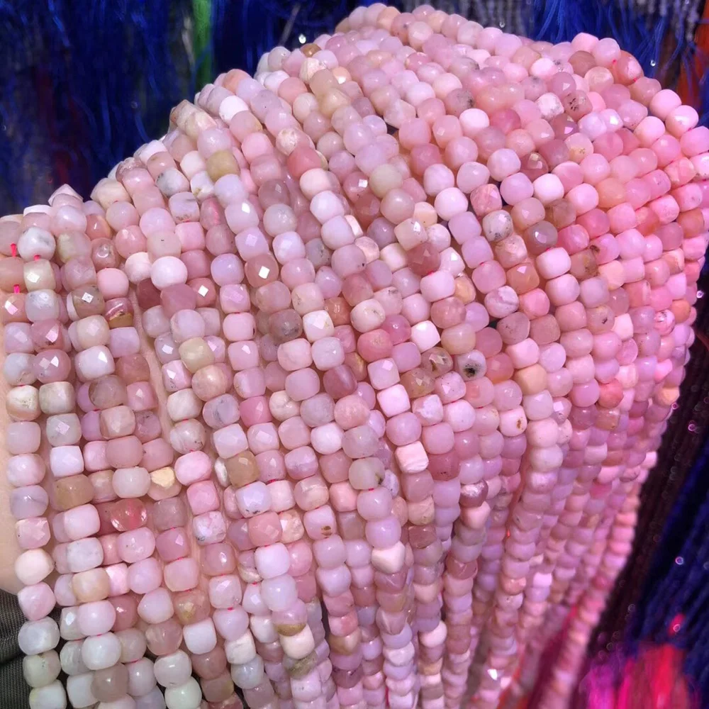 Natural Stone Loose Beads Pink Opal Cube Faceted Beads DIY for MakingJewelry Necklace Bracelet Accessories Size 4mm
Natural Stone Loose Beads Pink Opal Cube Faceted Beads DIY for MakingJewelry Necklace Bracelet Accessories Size 4mm