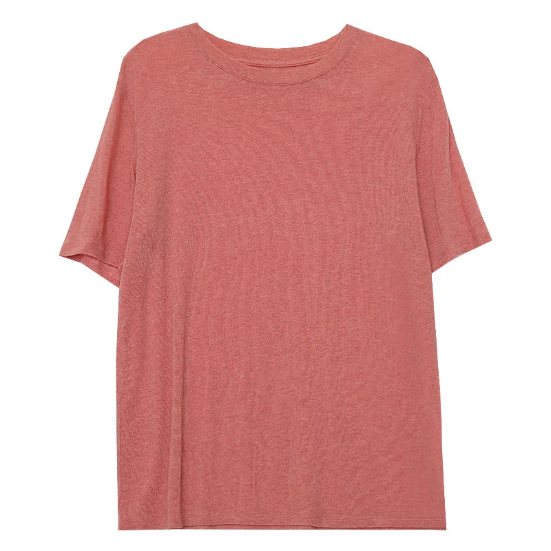 2020 Ladies Solid Color Short Sleeve Round Neck T-Shirt Pure Cotton Casual New gray
2020 Ladies Solid Color Short Sleeve Round Neck T-Shirt Pure Cotton Casual New gray