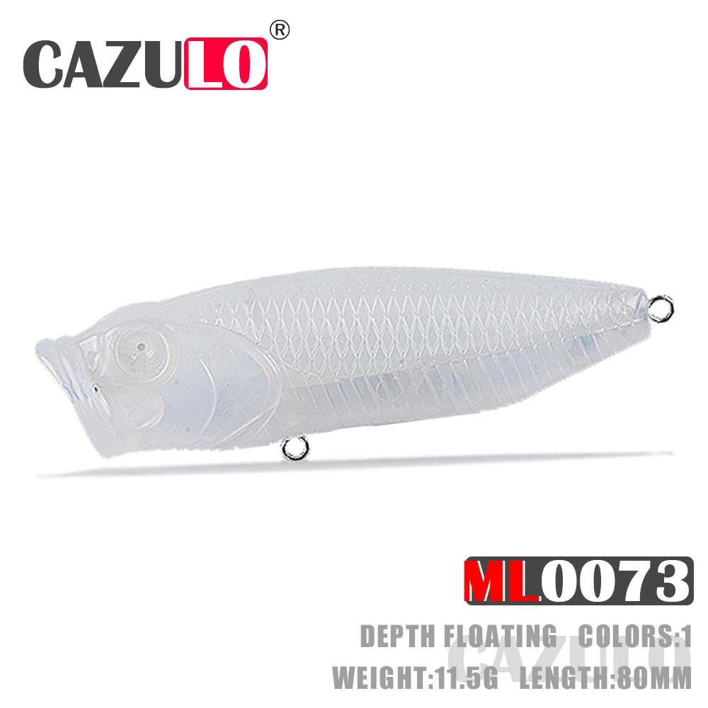 Blank Unpainted Fishing Accessories Lure Popper Isca Artificial Diy ABS 11.5g/8cm Floating Kit Pesca Trolling Pike Tackle Leurre
Blank Unpainted Fishing Accessories Lure Popper Isca Artificial Diy ABS 11.5g/8cm Floating Kit Pesca Trolling Pike Tackle Leurre