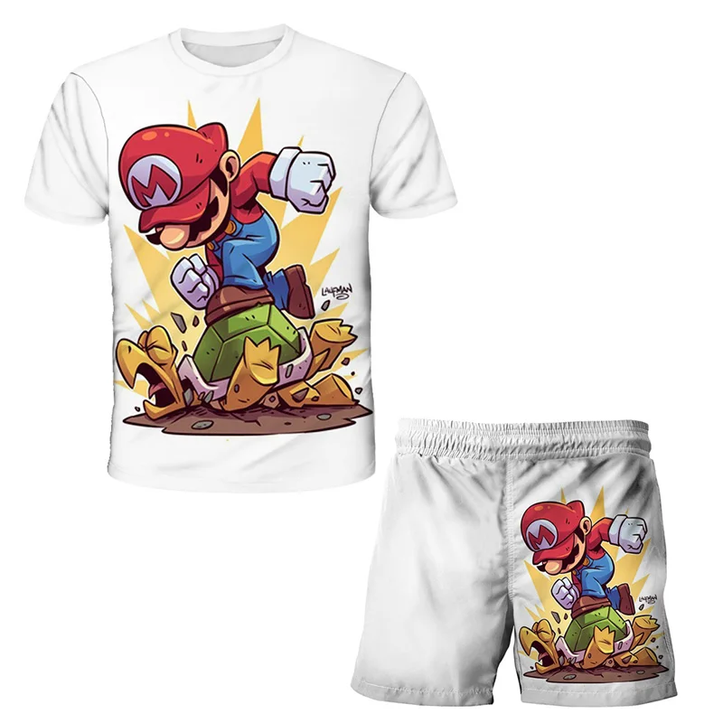 2021 New Summer Girls and Boys Clothes Cartoon Mario-bros Print Kids Children Top Tee Short Sleeve T Shirt+shorts 2Pcs Sets
2021 New Summer Girls and Boys Clothes Cartoon Mario-bros Print Kids Children Top Tee Short Sleeve T Shirt+shorts 2Pcs Sets