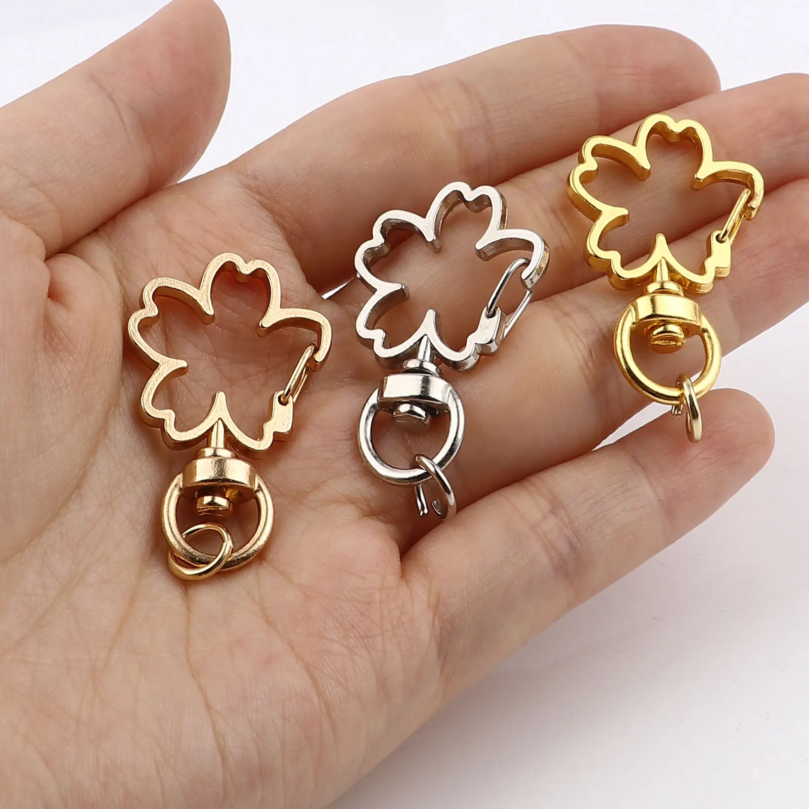 10pcs/set Snap Hook Keychains Keyring Lobster Clasp Hooks Hollow Flowers Key Ring Key Chain For DIY Handmade Making Accessories
10pcs/set Snap Hook Keychains Keyring Lobster Clasp Hooks Hollow Flowers Key Ring Key Chain For DIY Handmade Making Accessories