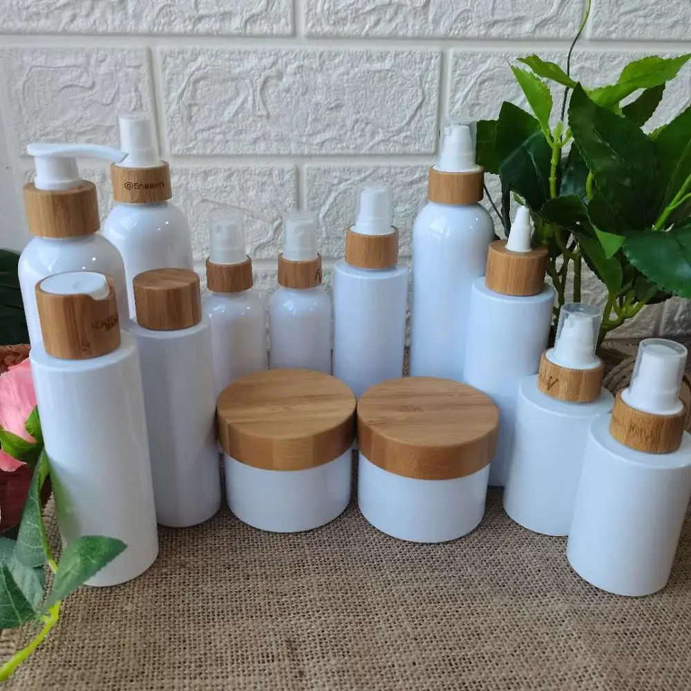 250ml 8 oz matte clear white plastic white pump lotion bottles bamboo lid Round Bottle Portable 8oz Container Skin Care Packing
250ml 8 oz matte clear white plastic white pump lotion bottles bamboo lid Round Bottle Portable 8oz Container Skin Care Packing