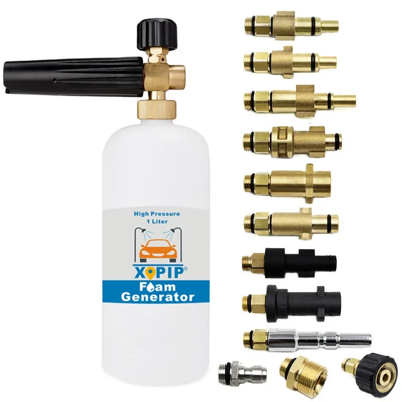 Car Washer Snow Foam Generator Lance With Different Kinds Male Thread Adaptors Soap Gun Washer With Adjustable Nozzle Sprayer
Car Washer Snow Foam Generator Lance With Different Kinds Male Thread Adaptors Soap Gun Washer With Adjustable Nozzle Sprayer