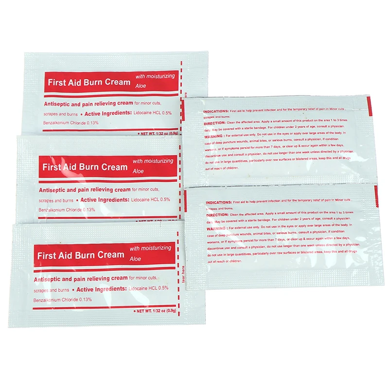 5pcs 0.9g / Packet Ointment Gel for Burns First Aid Kit Accessories Dressing Burn Cream Wound Care Anti-infection
5pcs 0.9g / Packet Ointment Gel for Burns First Aid Kit Accessories Dressing Burn Cream Wound Care Anti-infection