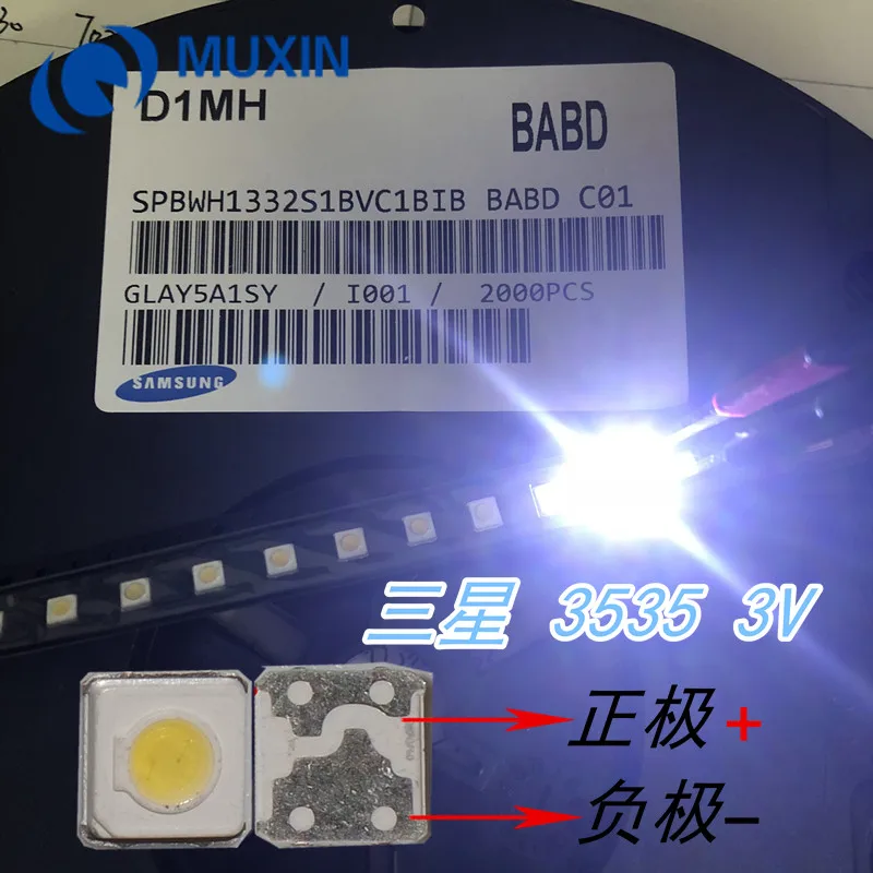 Светодиодная подсветка высокомощная LED 1 Вт 3537 3535 100LM холодная белая ЖК-подсветка