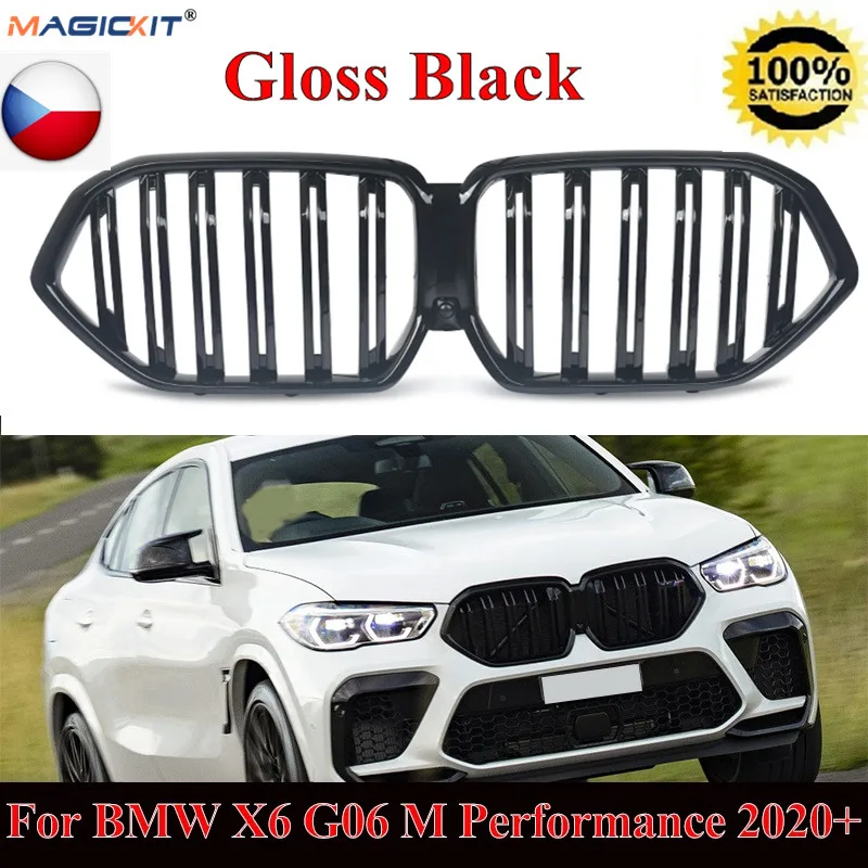 MagicKit Front Kidney Hood Grill Gloss Black Dual Slat For 2020 BMW X6 G06 M-Performance
MagicKit Front Kidney Hood Grill Gloss Black Dual Slat For 2020 BMW X6 G06 M-Performance