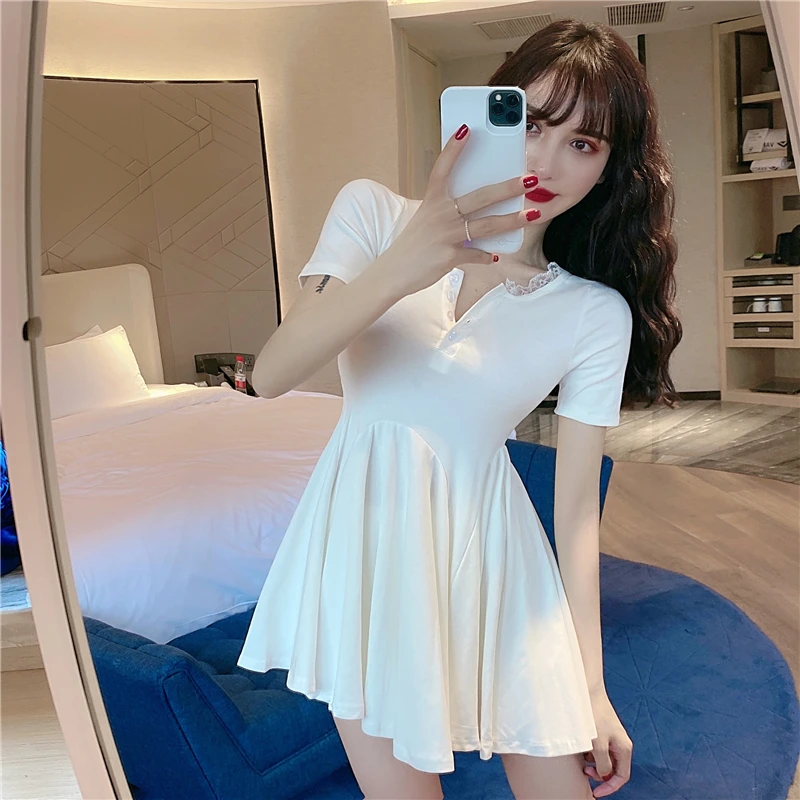 Female Summer Cotton Dress Woman Summer Party Night Casual Loose Elegant Dress Red Black Slim Dress
Female Summer Cotton Dress Woman Summer Party Night Casual Loose Elegant Dress Red Black Slim Dress
