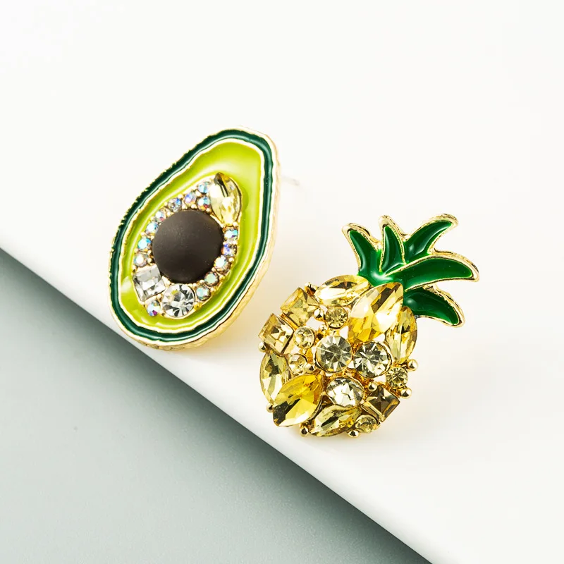 LOVOACC Cute Pineapple Avocado Asymmetric Drop Earrings for Women Gold Color Alloy Sparkly Rhinestone Dangle Earrings Jewelry
LOVOACC Cute Pineapple Avocado Asymmetric Drop Earrings for Women Gold Color Alloy Sparkly Rhinestone Dangle Earrings Jewelry