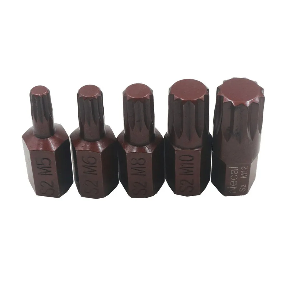 Screwdriver Bit 5pcs 30mm Star Head M5 M6 M8 M10 M12 10mm Hex Shank S2 Alloy Steel Magnetic Star Screwdriver Bit High Quality
Screwdriver Bit 5pcs 30mm Star Head M5 M6 M8 M10 M12 10mm Hex Shank S2 Alloy Steel Magnetic Star Screwdriver Bit High Quality