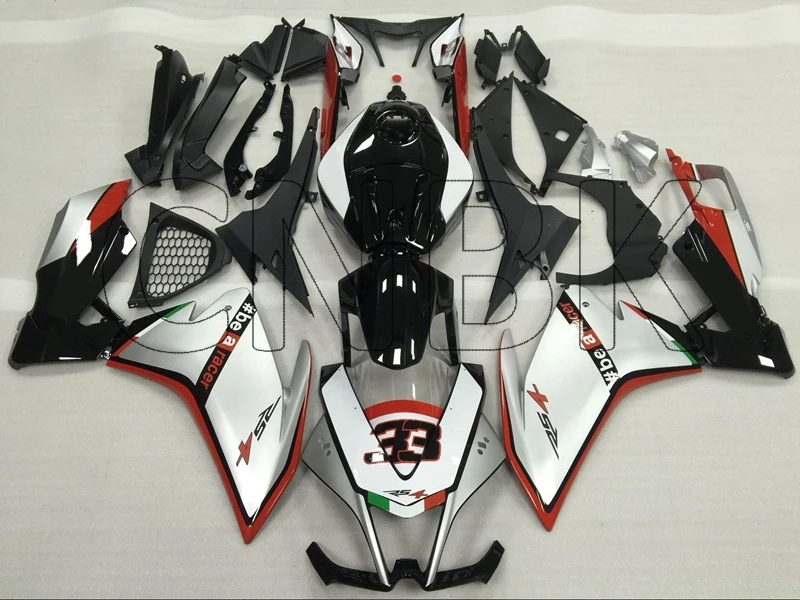 RS 4 125 13 12 Обтекатели RS4 RS125 14 15 серебристый черный для Aprilia 2012 - 2015 обтекатель Наборы