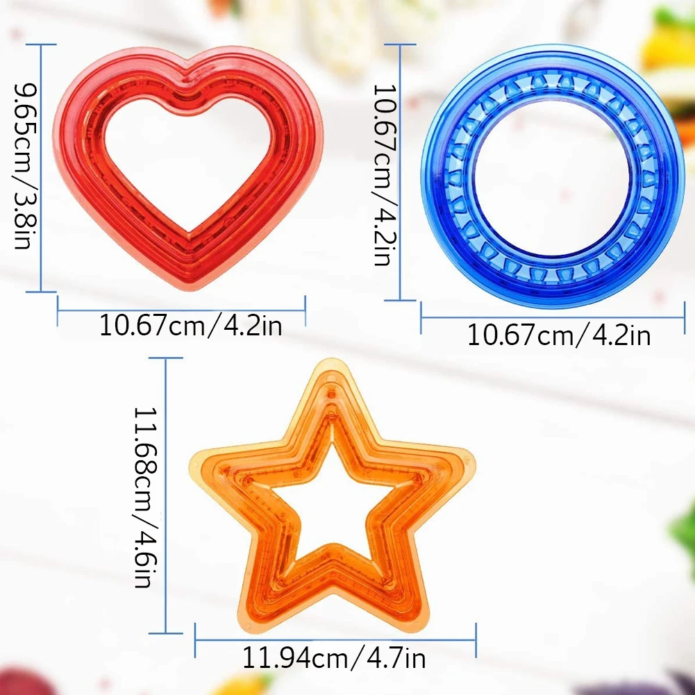 3PCS Sandwich Sealer Mold Sandwich Bread Decruster Sealing Mold Kitchen DIY Tool Round Heart Star Shape Mold For Bento Box
3PCS Sandwich Sealer Mold Sandwich Bread Decruster Sealing Mold Kitchen DIY Tool Round Heart Star Shape Mold For Bento Box