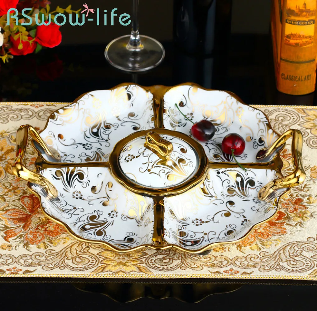 European Ceramic Plate Creative Home Fruit Snack Food Plate Wedding Dried Fruit Nut Storage Tray For Kitchen Storage Container
European Ceramic Plate Creative Home Fruit Snack Food Plate Wedding Dried Fruit Nut Storage Tray For Kitchen Storage Container