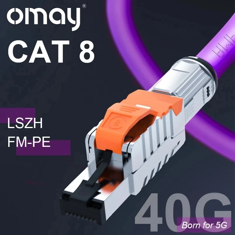 Ethernet-патч-кабель OMAY Cat8 S/FTP 22AWG, высокоскоростной и экранированный твердый сетевой LAN-кабель 40 Гбит/с, 2000 МГц (2 ГГц) для компьютера
Ethernet-патч-кабель OMAY Cat8 S/FTP 22AWG, высокоскоростной и экранированный твердый сетевой LAN-кабель 40 Гбит/с, 2000 МГц (2 ГГц) для компьютера