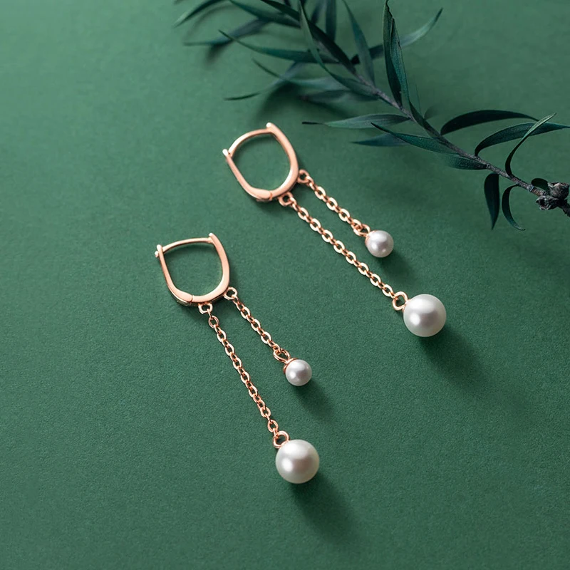 PONYKISS Classic S925 Sterling Silver Pearl Tessal Chain Huggie Hoop Earrings for Women Party Fine Jewelry Minimlist Accessory
PONYKISS Classic S925 Sterling Silver Pearl Tessal Chain Huggie Hoop Earrings for Women Party Fine Jewelry Minimlist Accessory