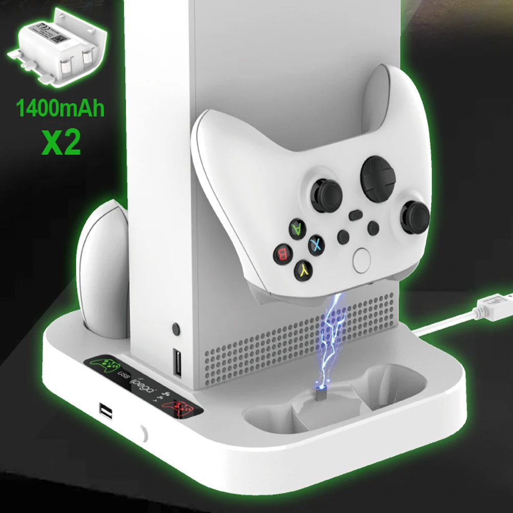 Вентилятор Coolling для XBOX Series S вертикальная подставка двух контроллеров