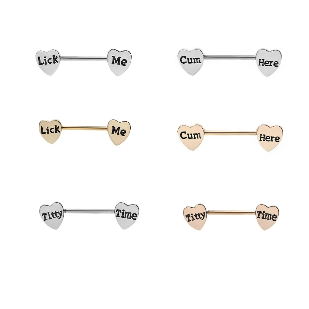 1Pair Stainless Steel Heart Nipple Piercing Bar 14G Sexy Nipple Piercing Ring Jewelry Rosegold Nipple Ring Body Piercing Jewelry
1Pair Stainless Steel Heart Nipple Piercing Bar 14G Sexy Nipple Piercing Ring Jewelry Rosegold Nipple Ring Body Piercing Jewelry