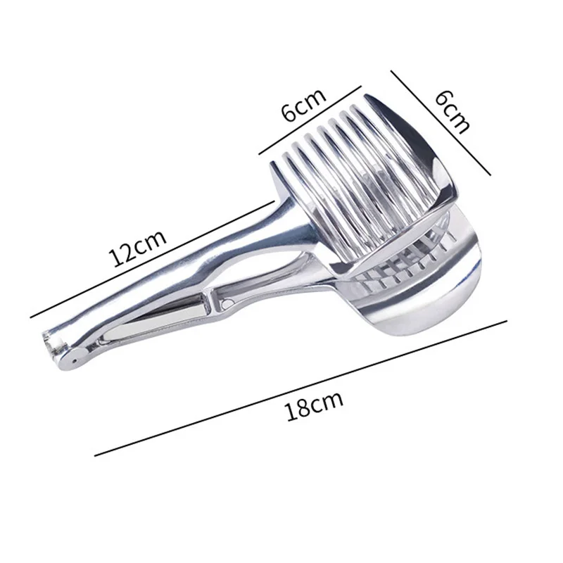 1PC Handheld Cutting Holder Stainless Steel Potato Slicer Lemon Tomato Cutter Fruit Shredders Household Kitchen Accessories
1PC Handheld Cutting Holder Stainless Steel Potato Slicer Lemon Tomato Cutter Fruit Shredders Household Kitchen Accessories