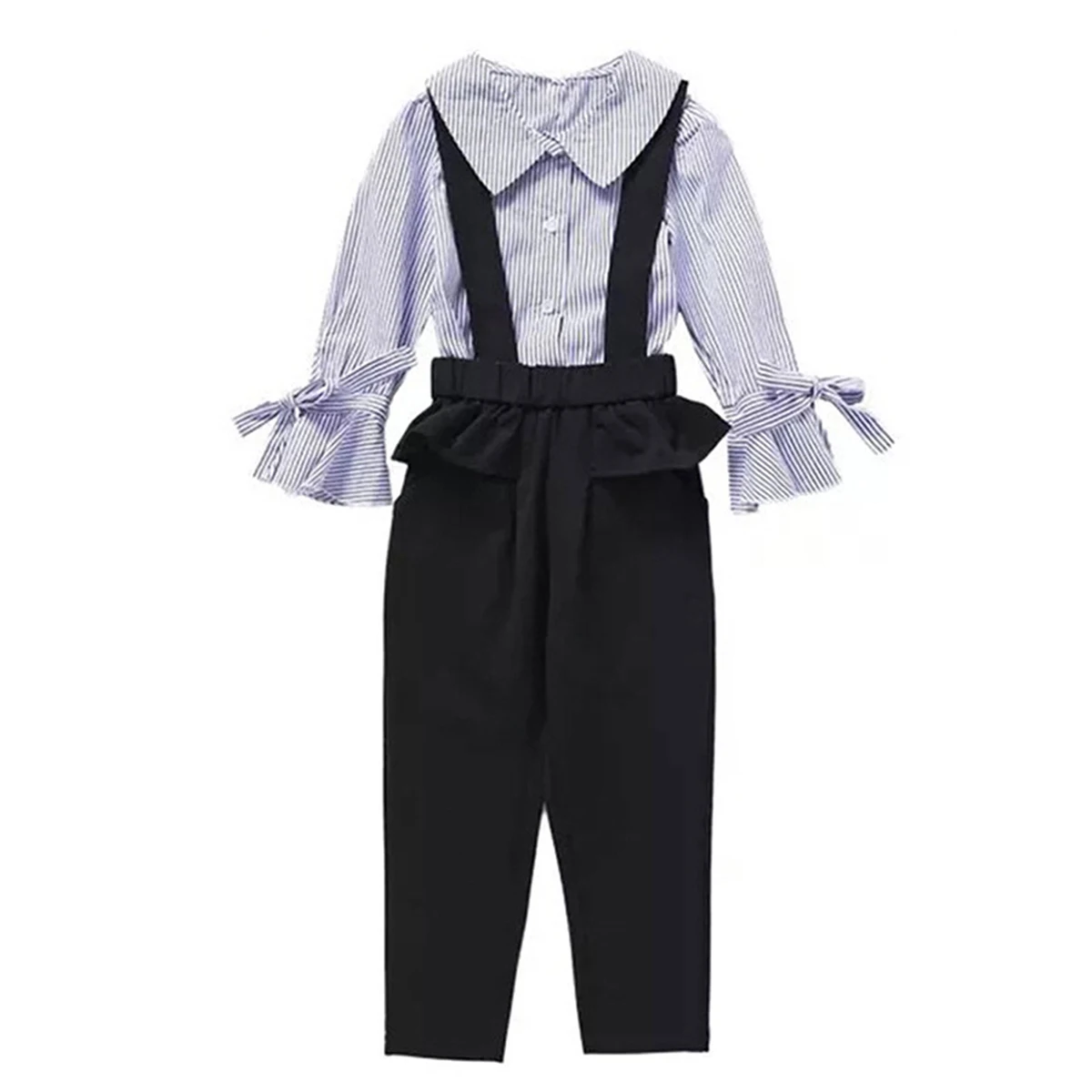 Spring Autumn Sweet Kids Girls Clothes 2pcs Long Sleeve Striped Shirt Blouse Suspenders Pants Trousers Children Clothing Suit
Spring Autumn Sweet Kids Girls Clothes 2pcs Long Sleeve Striped Shirt Blouse Suspenders Pants Trousers Children Clothing Suit