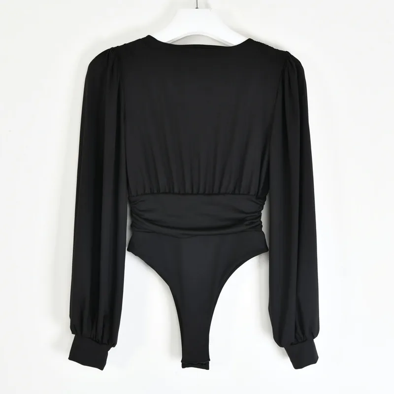 Articat Black Deep V Neck Bodysuit Women Sexy Puff Sleeve Bodycon Jumpsuit Solid Elastic Casual Party Winter Bodysuits Body Tops
Articat Black Deep V Neck Bodysuit Women Sexy Puff Sleeve Bodycon Jumpsuit Solid Elastic Casual Party Winter Bodysuits Body Tops
