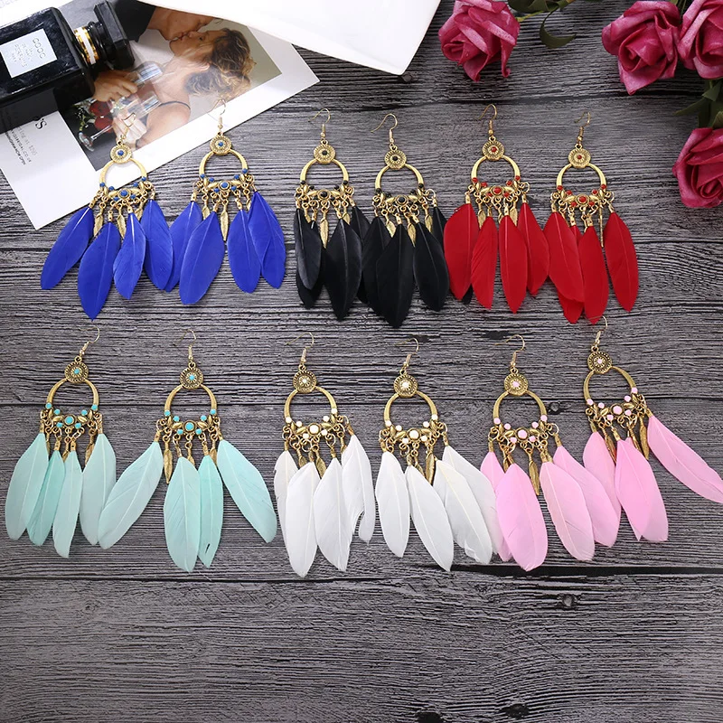Metal Feather Earrings New Fashion super immortal temperament summer national style alloy earrings for women
Metal Feather Earrings New Fashion super immortal temperament summer national style alloy earrings for women