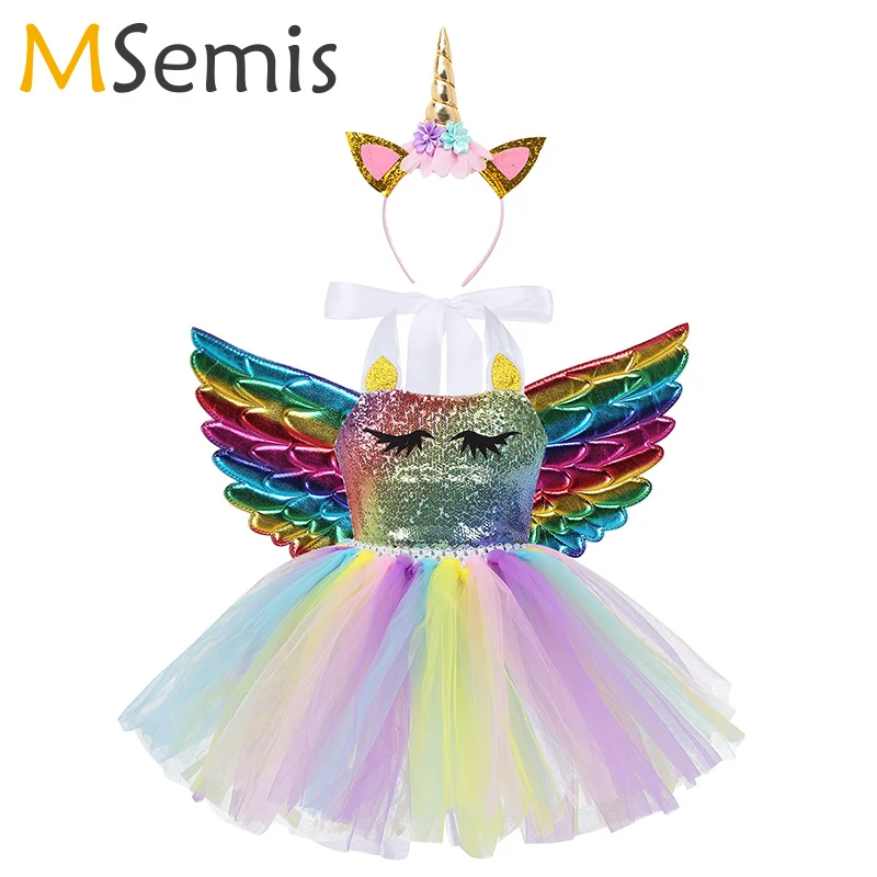 Kid Girls Shiny Sequins Princess Party Dress Cartoon Mesh Tutu Dress with Hair Hoop Wings dance Party Cosplay Costume Dress Up
Kid Girls Shiny Sequins Princess Party Dress Cartoon Mesh Tutu Dress with Hair Hoop Wings dance Party Cosplay Costume Dress Up