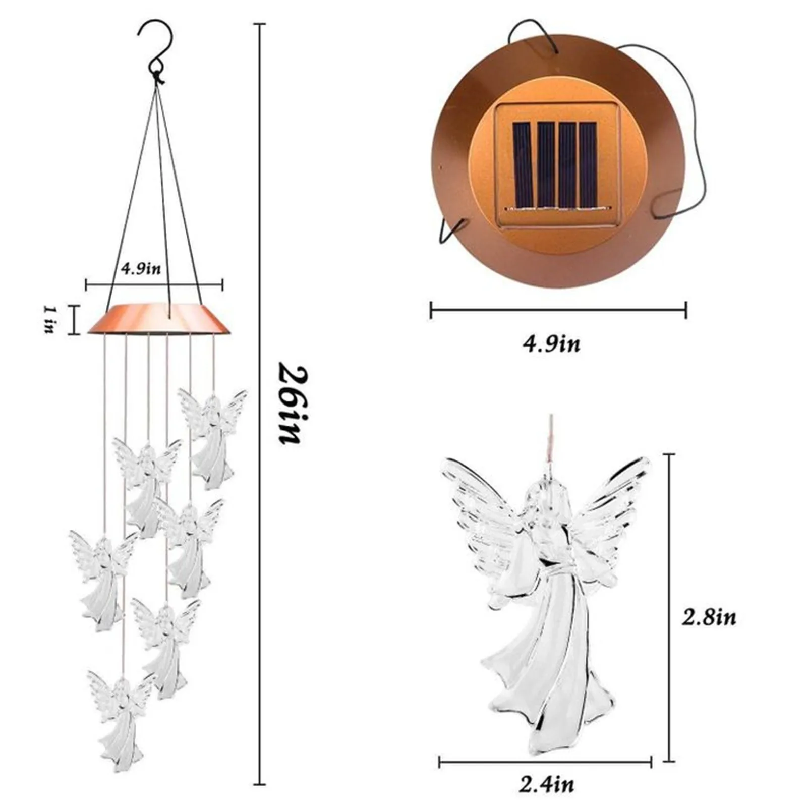 Solar Guardians Angel Wind Chime Light Spinners Spiral String Hanging Outdoor Home Garden Wall Decor
Solar Guardians Angel Wind Chime Light Spinners Spiral String Hanging Outdoor Home Garden Wall Decor