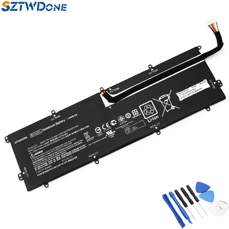 SZTWDONE BV02XL Laptop Battery For HP Envy X2 Detachable 13 TPN-I116 HSTNN-IB6Q 775624-121 775624-1C1 776621-001
SZTWDONE BV02XL Laptop Battery For HP Envy X2 Detachable 13 TPN-I116 HSTNN-IB6Q 775624-121 775624-1C1 776621-001