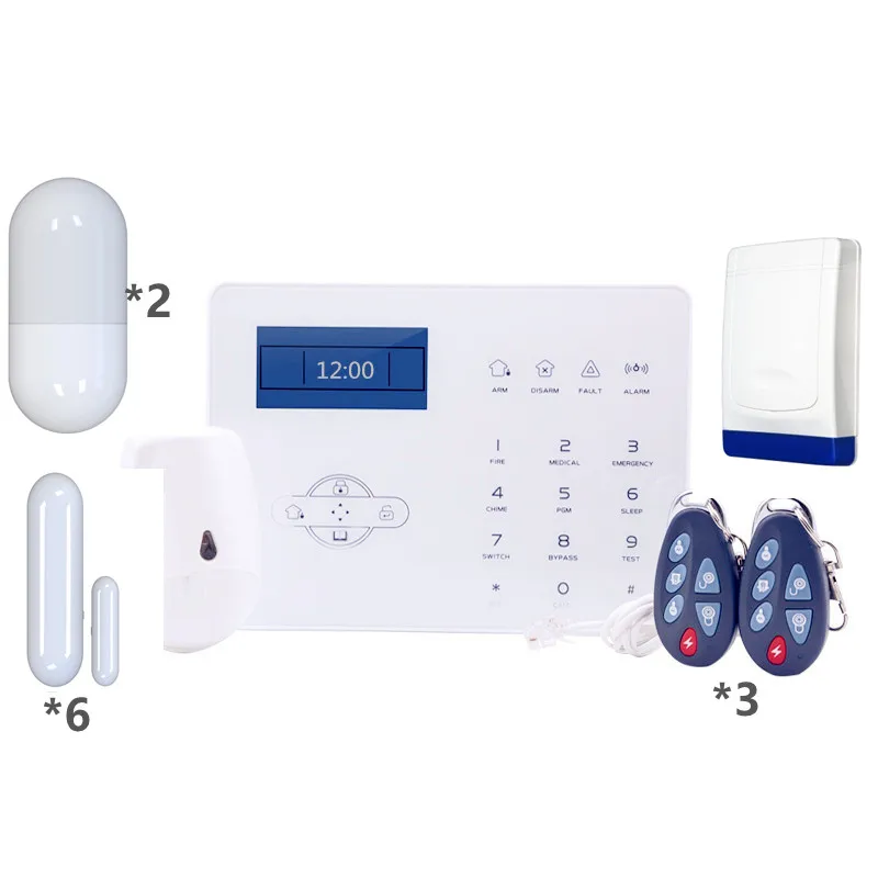 

Customized KIT FOR Adrien Client French Voice Prompt GSM PSTN ST-IIIB Alarm System Control by Smart Mobile App