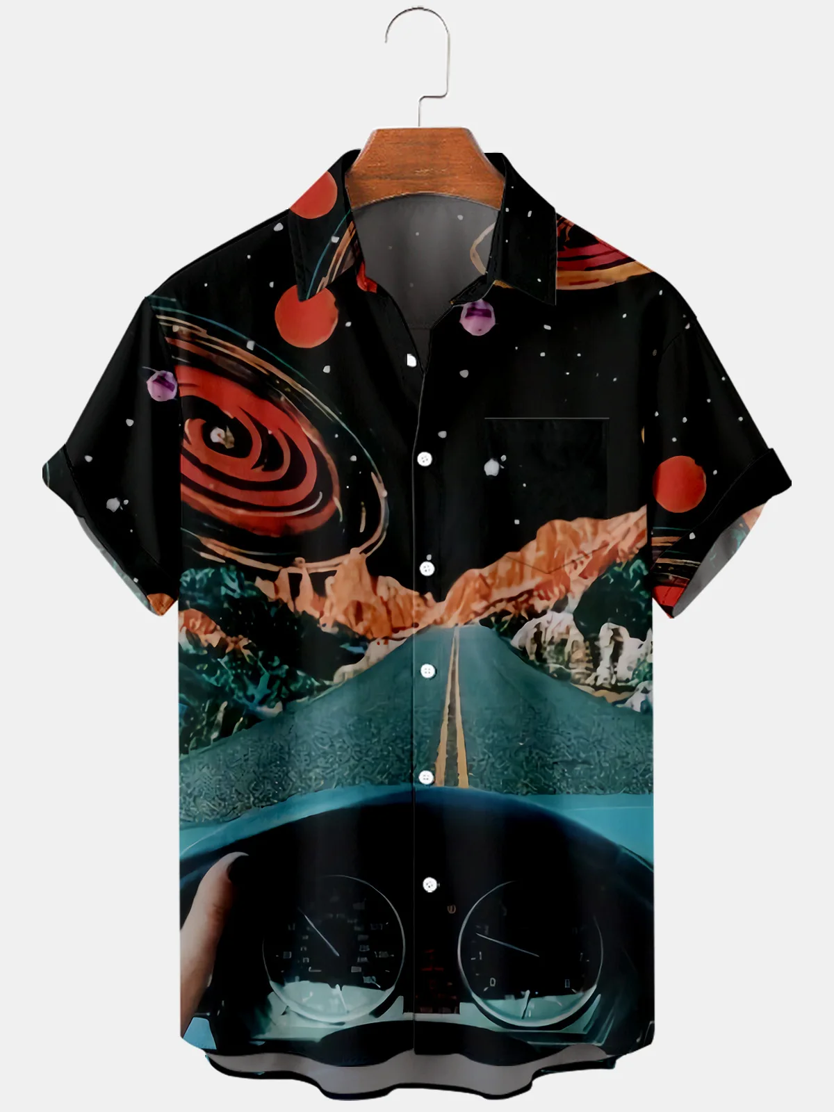 Мужская повседневная гавайская рубашка на пуговицах, рубашка с отложным воротником и короткими рукавами с космическим принтом, пляжные блу...
Мужская повседневная гавайская рубашка на пуговицах, рубашка с отложным воротником и короткими рукавами с космическим принтом, пляжные блу...