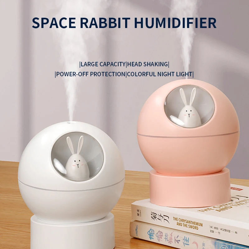 New USB Space Rabbit Air Humidifier Purifiers Mute Household Ultrasonic Cold Fog Machines With 7-color LED Light Smart Power Off
New USB Space Rabbit Air Humidifier Purifiers Mute Household Ultrasonic Cold Fog Machines With 7-color LED Light Smart Power Off
