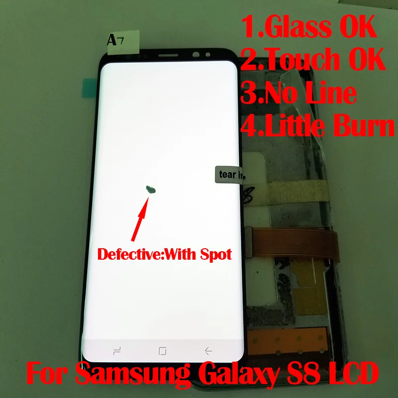 С Spot Super AMOLED lcd для samsung Galaxy S8 G950f Plus G955f дисплей и кодирующий преобразователь
