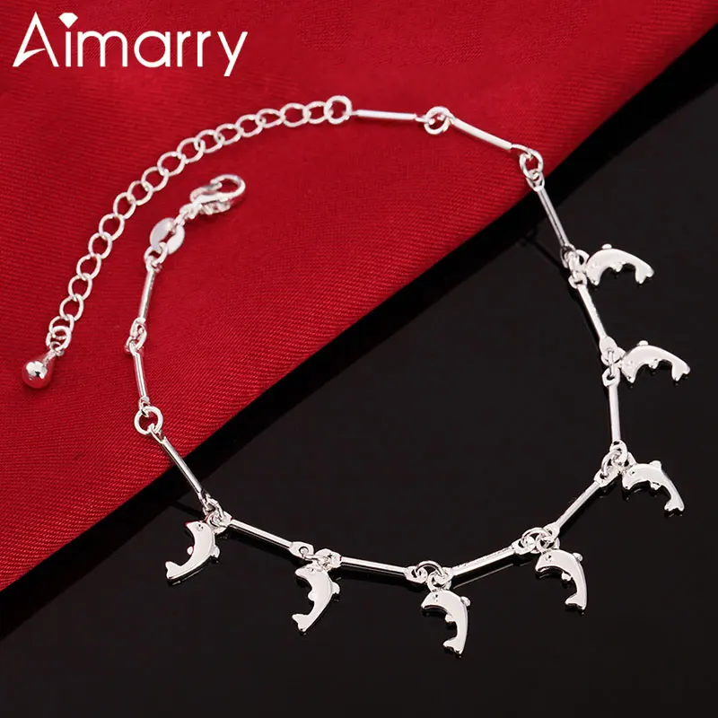 Aimarry 925 Sterling Silver Dolphin Pendant Bracelet For Women Party Gifts Engagement Wedding Fashion Jewelry
Aimarry 925 Sterling Silver Dolphin Pendant Bracelet For Women Party Gifts Engagement Wedding Fashion Jewelry
