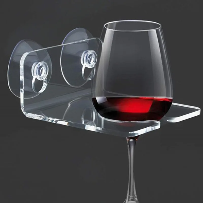 Portable Bathtub Wine Glass Holder Strong Suction Cup Clear Acrylic Shower Bath Bracket For Beer Drink Coffee
Portable Bathtub Wine Glass Holder Strong Suction Cup Clear Acrylic Shower Bath Bracket For Beer Drink Coffee