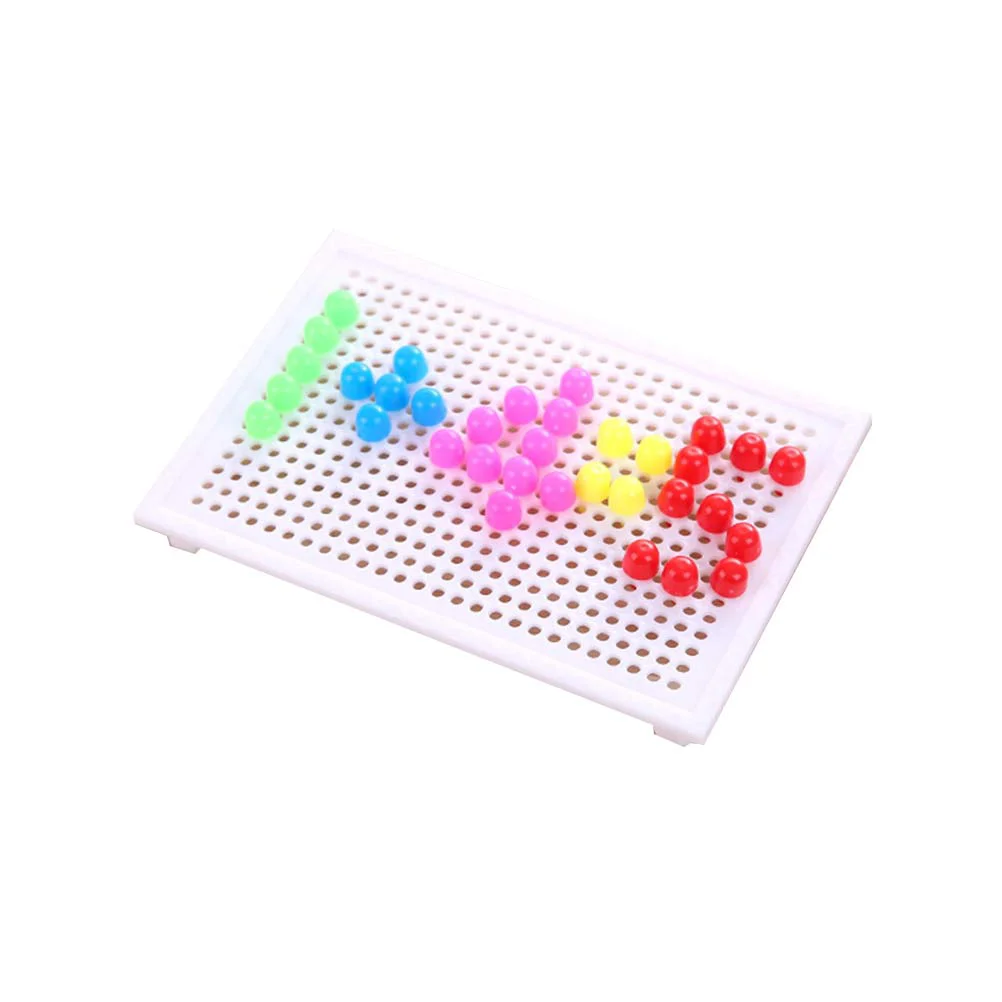 93pcs Creative DIY Desktop Mushroom Nail Puzzle Game Set Early Childhood Educational (1 Assembled Plate + 92 Mushroom Na
93pcs Creative DIY Desktop Mushroom Nail Puzzle Game Set Early Childhood Educational (1 Assembled Plate + 92 Mushroom Na