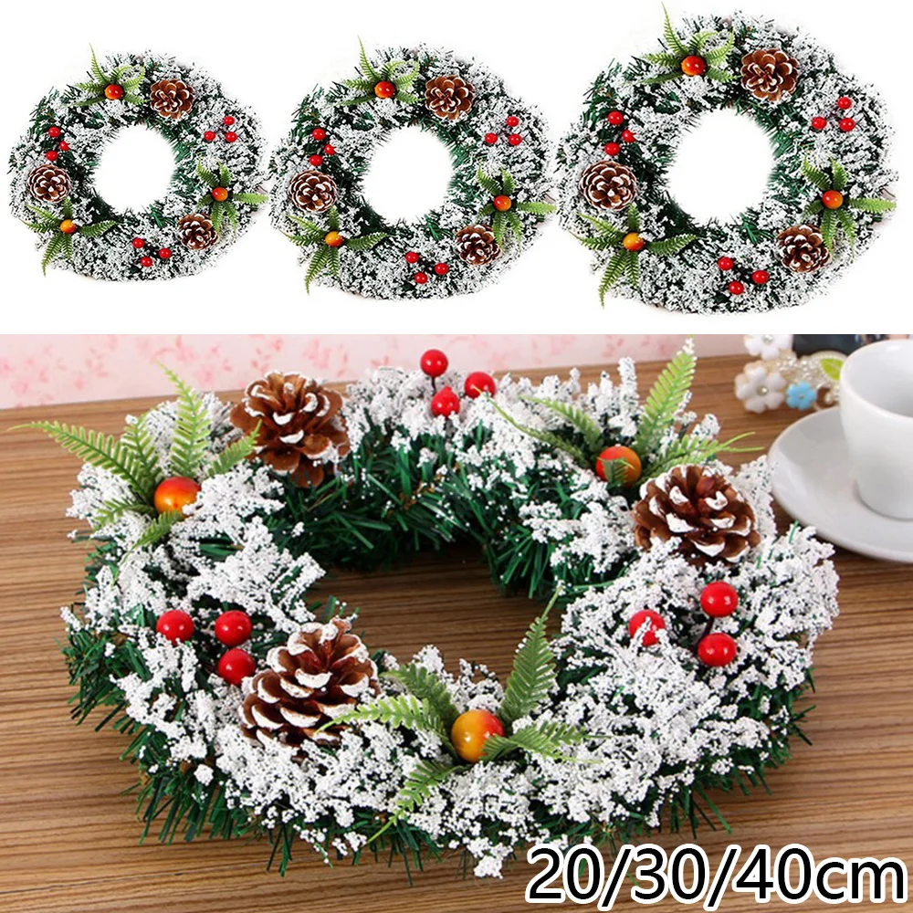 20cm/40cm Christmas Wreath Artificial Pine Cone Red Fruit Leaves Christmas Large Wreath Door Wall Ornament Garland Decoration
20cm/40cm Christmas Wreath Artificial Pine Cone Red Fruit Leaves Christmas Large Wreath Door Wall Ornament Garland Decoration