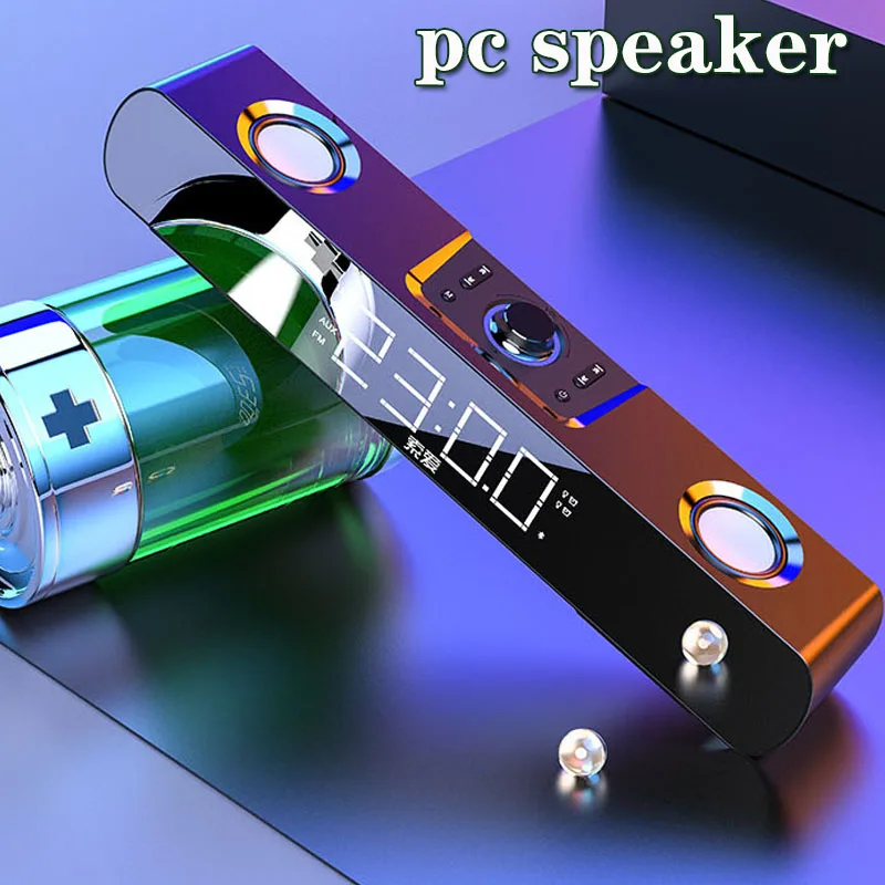 Pc Multimedia Bluetooth Speaker Subwoofer with LED Display Clock Soundbar for TV Computers Louldspeaker for Home Theater
Pc Multimedia Bluetooth Speaker Subwoofer with LED Display Clock Soundbar for TV Computers Louldspeaker for Home Theater
