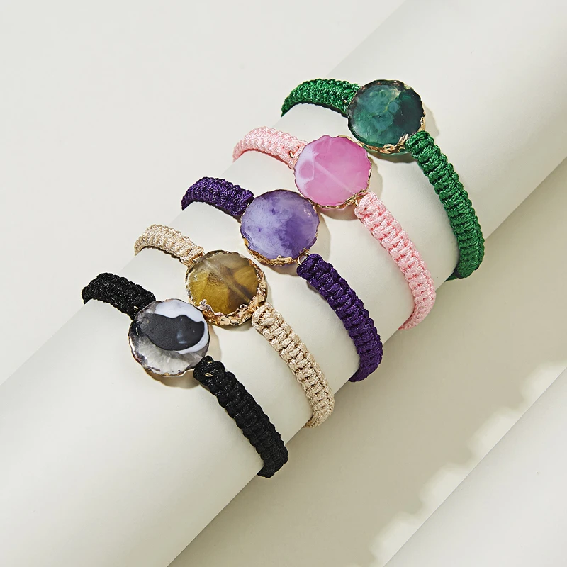 Geometry Natural Stone Bracelet for Women Femme Fashion Bohemia Weave Multicolor Lucky Wish Charm Bracelets Jewelry Wholesale
Geometry Natural Stone Bracelet for Women Femme Fashion Bohemia Weave Multicolor Lucky Wish Charm Bracelets Jewelry Wholesale