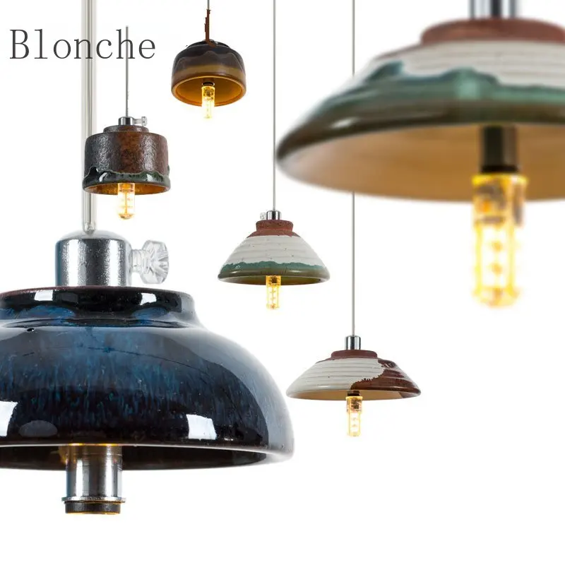 Japanese Style Ceramic Pendant Lamp Retro Dining Room Hanging Light Simple Creative Bedroom Living Room Bedroom Yeelight Fixture 
Japanese Style Ceramic Pendant Lamp Retro Dining Room Hanging Light Simple Creative Bedroom Living Room Bedroom Yeelight Fixture