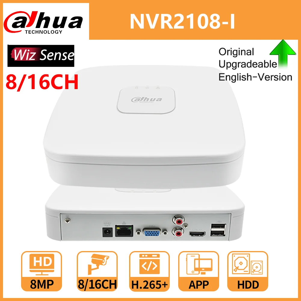 Сетевой видеорегистратор Dahua WizSense NVR NVR2108 I 8CH NVR2116 16CH 4K 8MP Видео Регистраторы IP