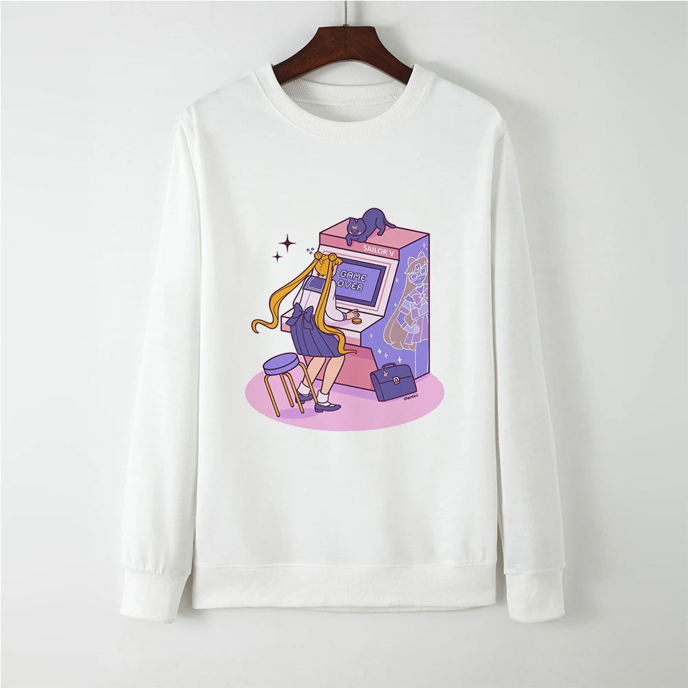 Autumn Winter Cute Sailor Moon Tops Loose Full Sleeve Kawaii Hoodie Sweatshirt Jumper Femme Pullovers Tracksuit Bluza Damska
Autumn Winter Cute Sailor Moon Tops Loose Full Sleeve Kawaii Hoodie Sweatshirt Jumper Femme Pullovers Tracksuit Bluza Damska