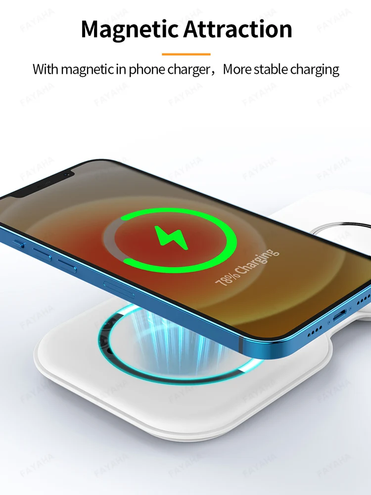 Ebaicase Magnetic Wireless Charger For iPhone 12 Pro Max 12 Mini Fast Charger For 15W Fast Duo Charger For Apple AirPods iWatch
Ebaicase Magnetic Wireless Charger For iPhone 12 Pro Max 12 Mini Fast Charger For 15W Fast Duo Charger For Apple AirPods iWatch