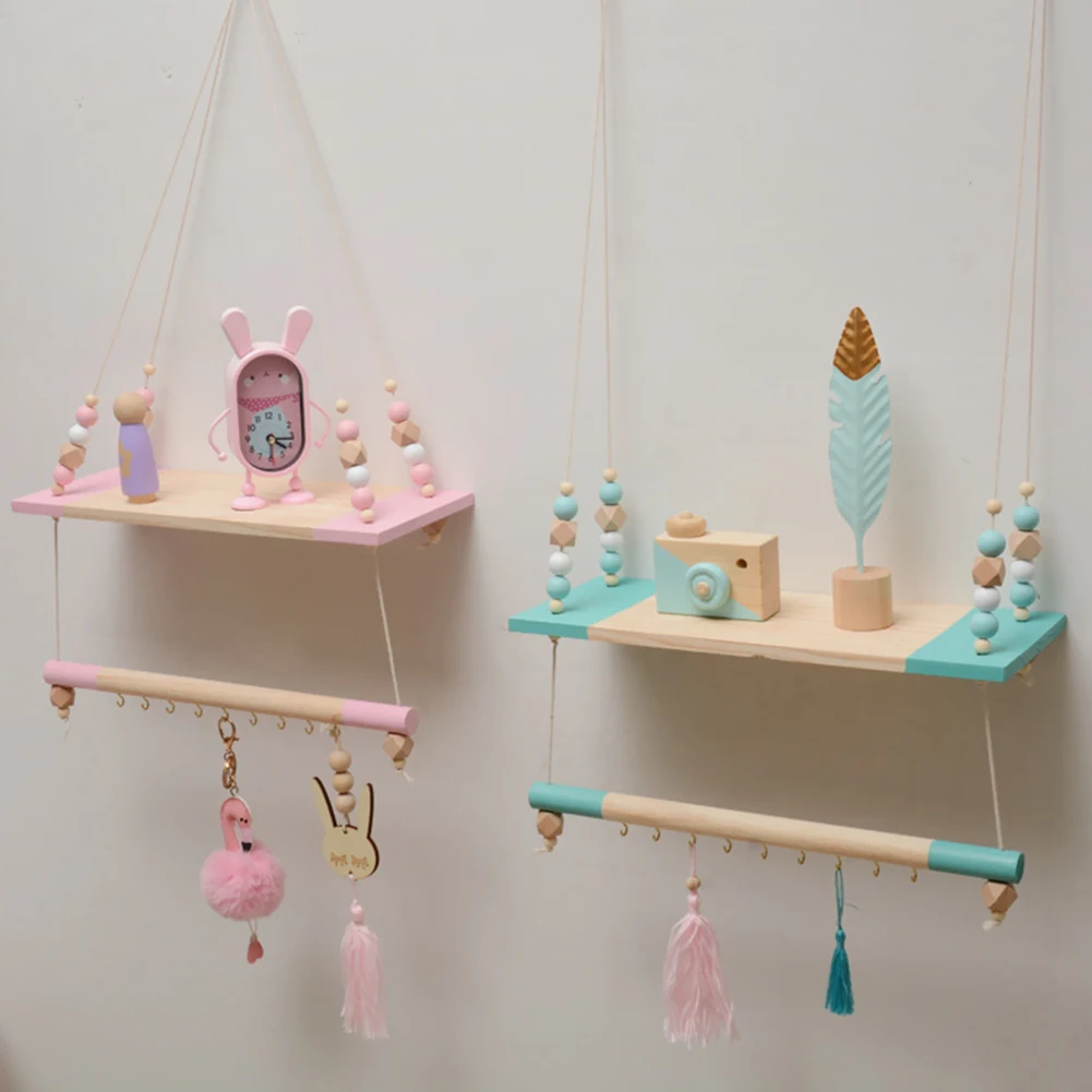 Wood Swing Shelf Wall Hanging Floating Shelf with Hooks Flower Pot Rack Nordic Style Home Decoration Room Decor
Wood Swing Shelf Wall Hanging Floating Shelf with Hooks Flower Pot Rack Nordic Style Home Decoration Room Decor