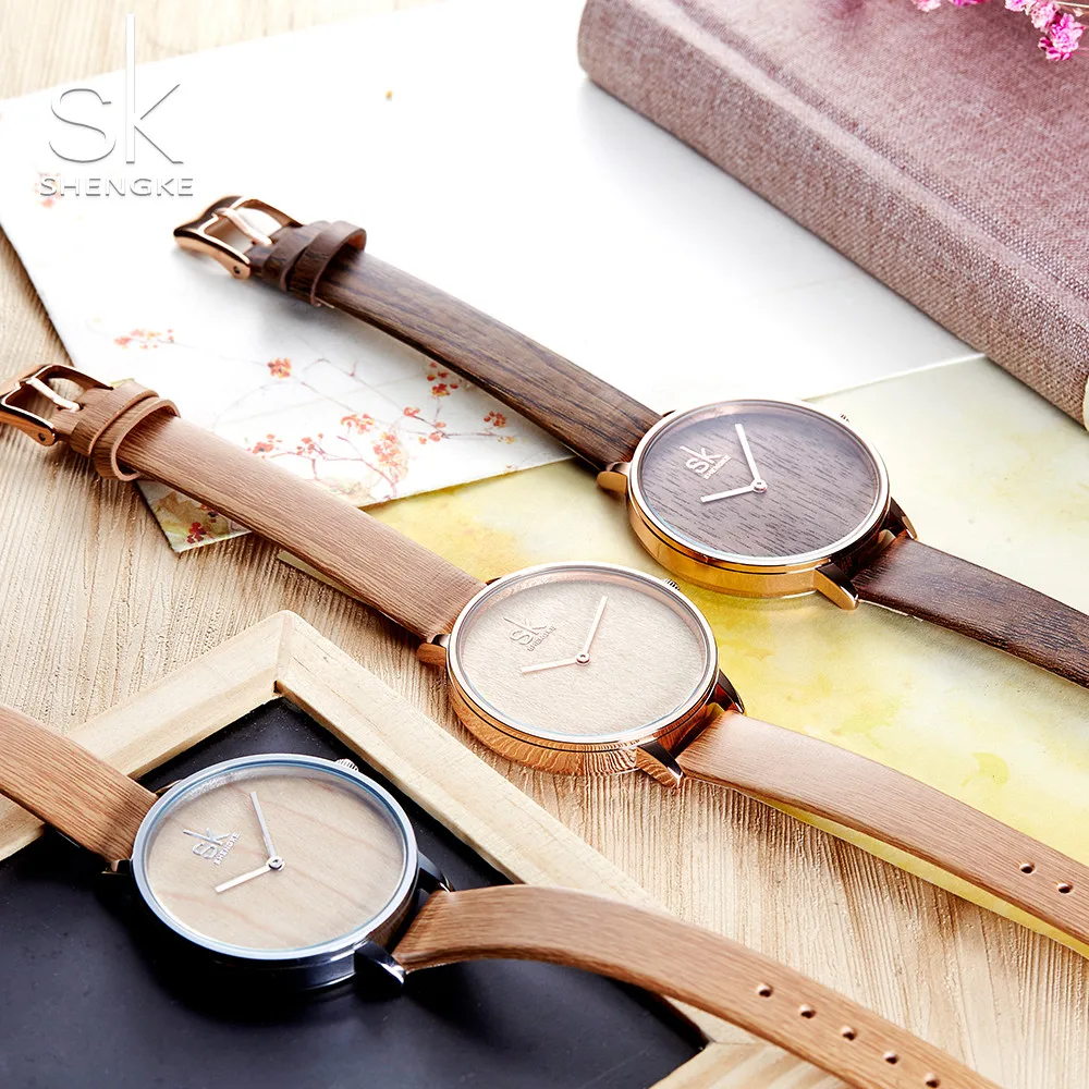 Shengke Top Brand Women's Watch Fashion Wooden Leather Strap Watches Ladies Clock Relogio Feminino Kol Saati
Shengke Top Brand Women's Watch Fashion Wooden Leather Strap Watches Ladies Clock Relogio Feminino Kol Saati