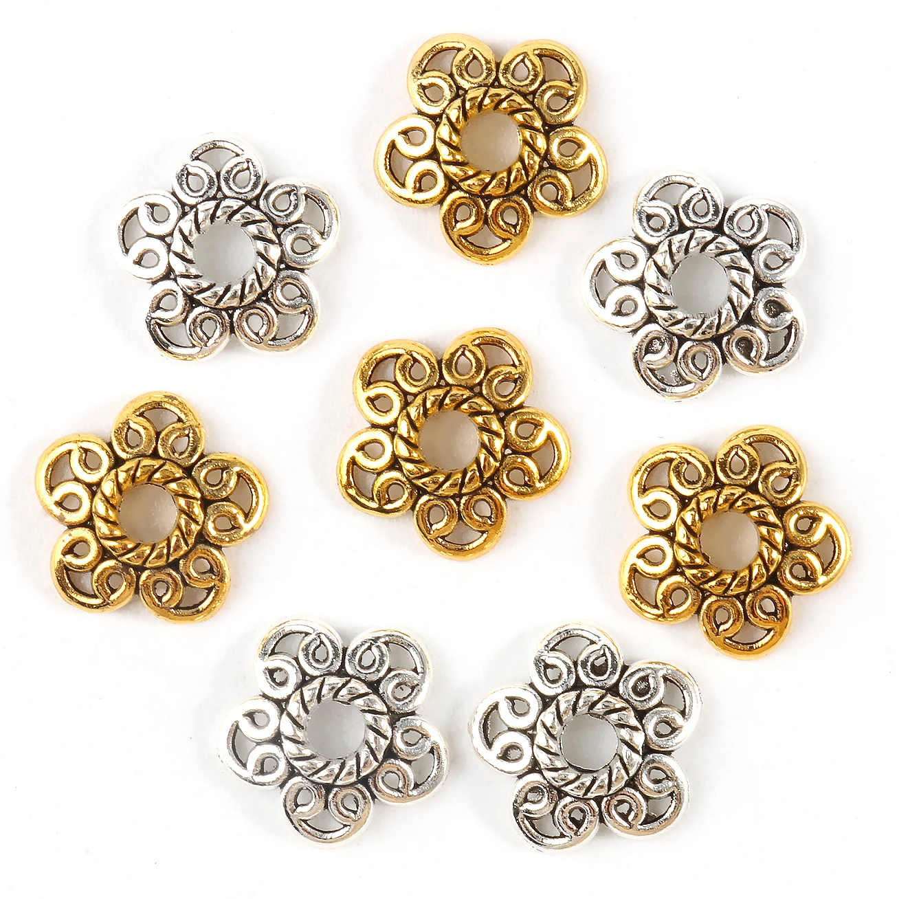 20pcs/lot Tibetan Silver Color Metal Beads Cap Flower Spacer Bead End Caps For Jewelry Making Supplies Accessories DIY Bracelet
20pcs/lot Tibetan Silver Color Metal Beads Cap Flower Spacer Bead End Caps For Jewelry Making Supplies Accessories DIY Bracelet