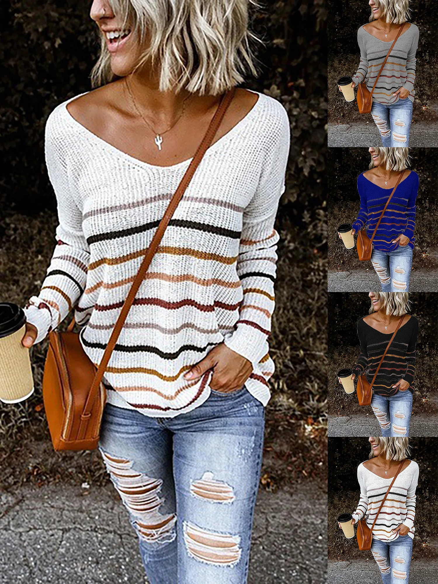 V-Neck Fashion Casual Ladies Tshirt Tee Shirt Women Blouses T-Shirt Basic Tops Striped Printed Autumn T Shirt T-Shirt
V-Neck Fashion Casual Ladies Tshirt Tee Shirt Women Blouses T-Shirt Basic Tops Striped Printed Autumn T Shirt T-Shirt