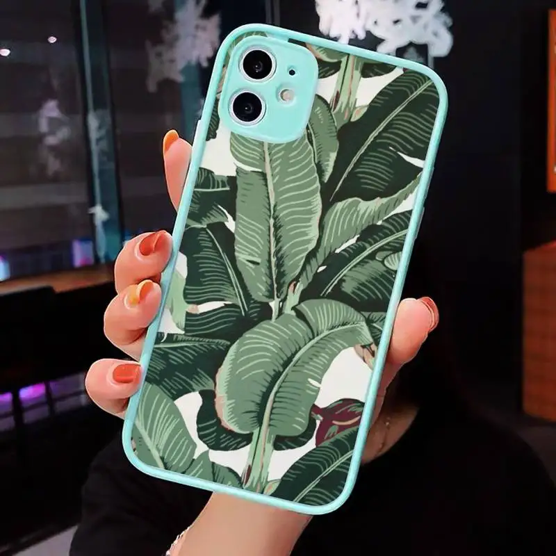 Banana leaf Phone Case Matte Transparent for iPhone 7 8 11 12 s mini pro X XS XR MAX Plus cover funda
Banana leaf Phone Case Matte Transparent for iPhone 7 8 11 12 s mini pro X XS XR MAX Plus cover funda
