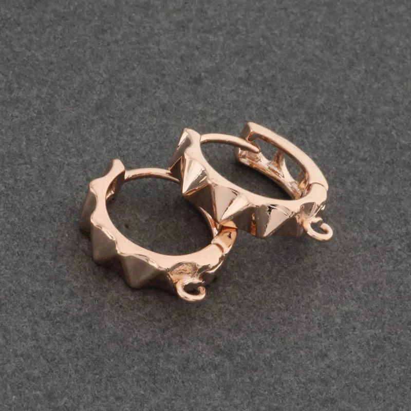 Charm Brass Earring Hook Handmade Jewelry Women's Earrings Fashion Popular Geometric Design 585 Rose Gold Color | Украшения и