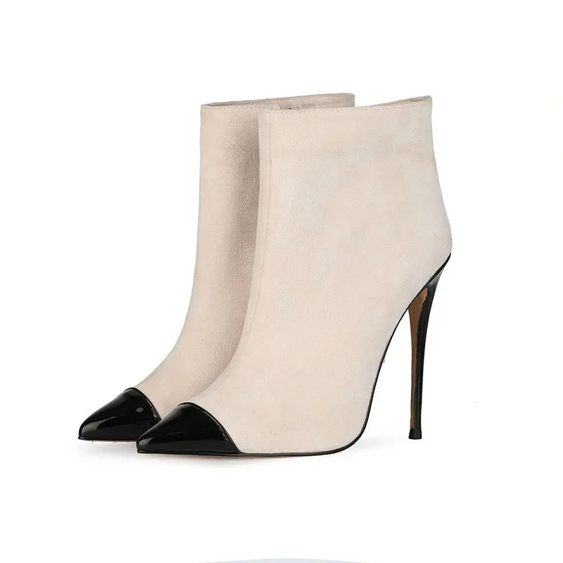 Autumn Winter New Suede Ladies Short Boots Fashion Color Matching Zipper Boots Warm Sexy Stiletto Large Size Women's Shoes 34-47
Autumn Winter New Suede Ladies Short Boots Fashion Color Matching Zipper Boots Warm Sexy Stiletto Large Size Women's Shoes 34-47